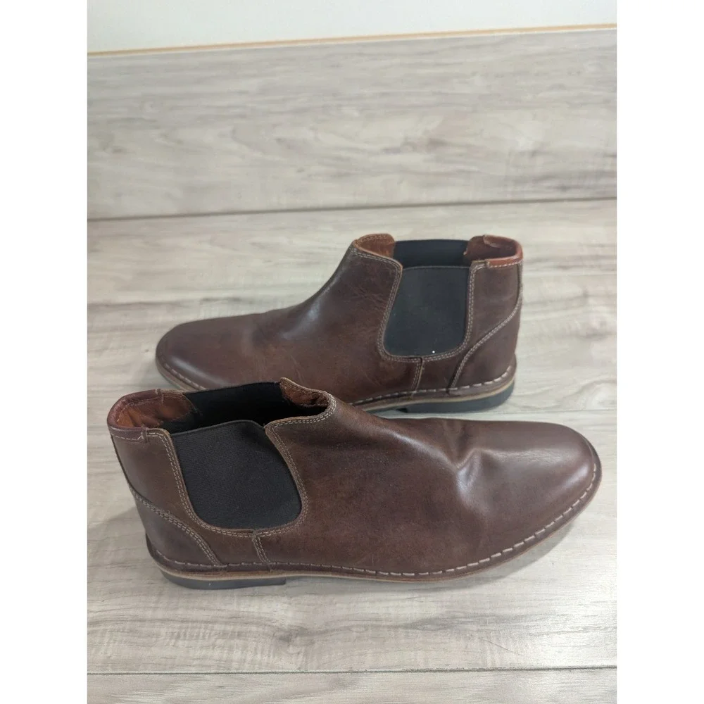 Steve Madden Style P-insist 982 Men Leather Chelsea Ankle Shoes Sz. 12 Pull On